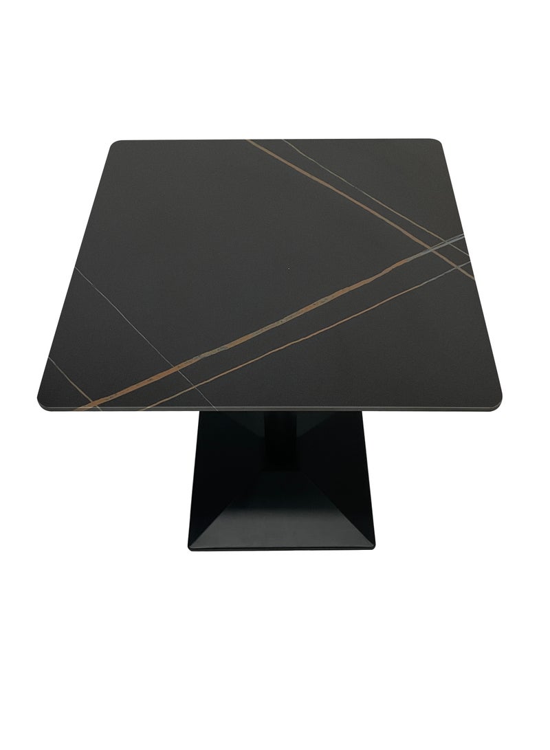 MAPLE HOME DECORATION Maple Home Modern Dining & Coffee Table Accent Rock Stone Top Dining Metal Base Kitchen Bar Patio Living Dining Furniture 80*80cm  - Image 3