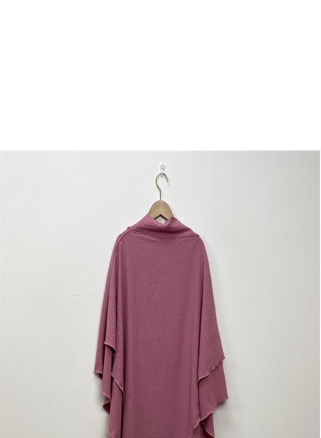 Loquat Simple And Fashionable Solid Color Scarf Pink  - Image 3