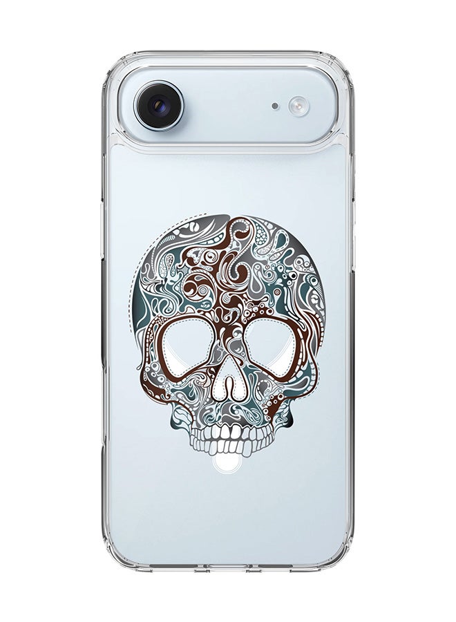 Stylizedd Classic Clear MagSafe Case for iPhone 17 Air , Hybrid Soft Case Flexible Edges Anti Drop TPU PC Gel Thin Transparent Cover [ Designed for iPhone 17 Air ] - Skully Tattoo