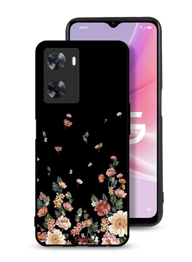 Tolwak Oppo A77 4G Protective Case Cover Small Flowers In Bottom - Image 1