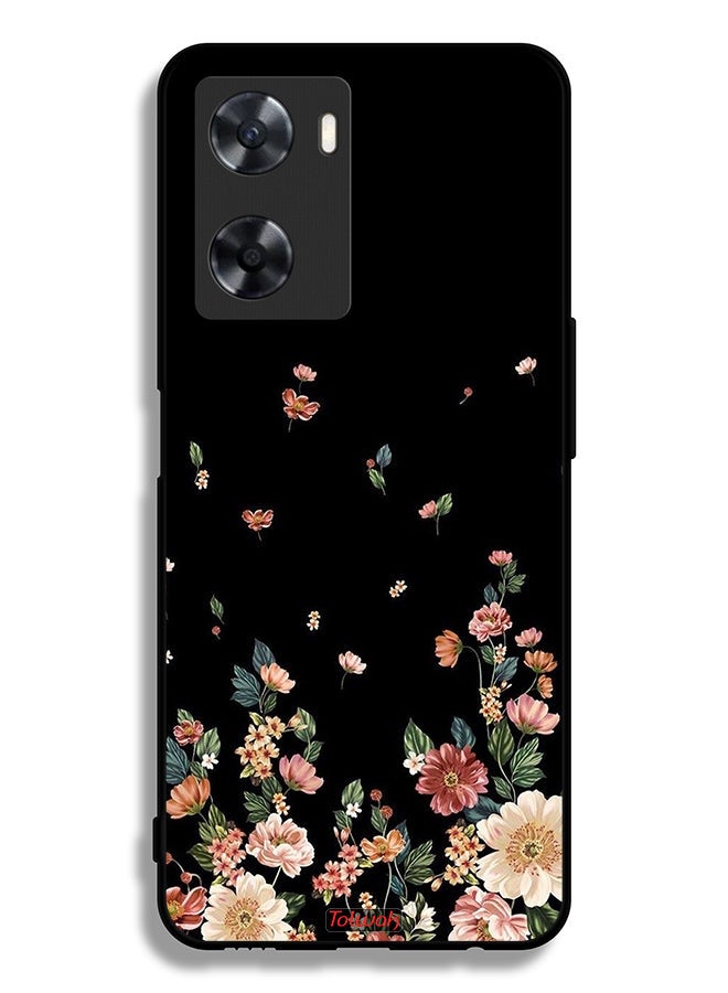 Tolwak Oppo A77 4G Protective Case Cover Small Flowers In Bottom - Image 2