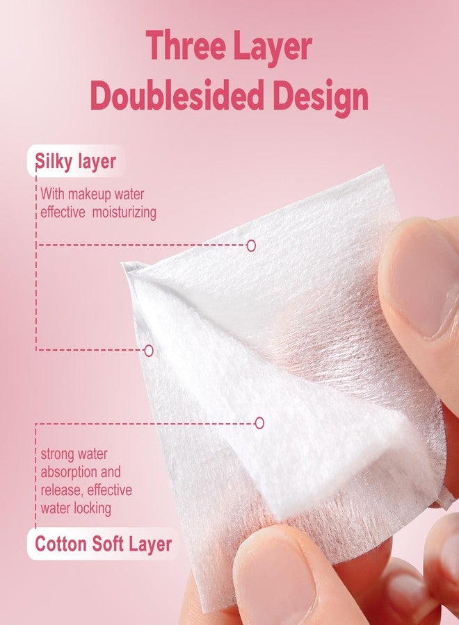 ICOTLE Square Cotton Pads 475 Pcs Makeup Remover Pads Cotton Squares for Face 75 Thick and 400 Ultra-Thin for Daily Skin Care, Pair with Makeup Remover - Image 4