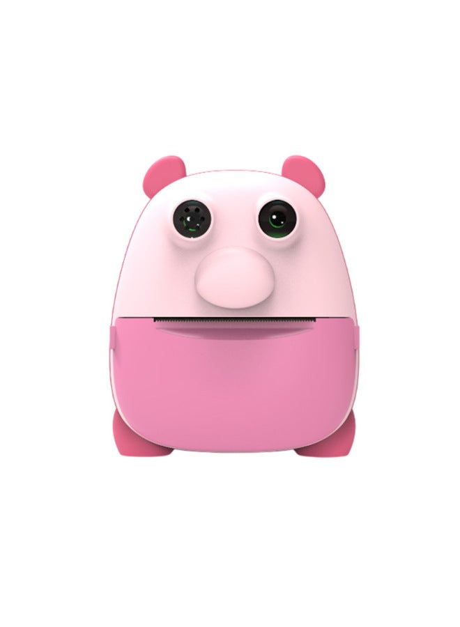 Children HD Camera Baby Birthday Gift Hot Fun Print Camera Selfie-Ready Camera-Colour:Pink + 32g Memory Card + Card Reader + Adapter + Learning App - Image 4