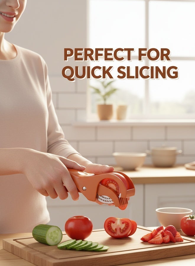 DQ faith Kitchen Stainless Steel Vegetable and Fruit Slicer Multi functional Vegetable Salad and Fruit Slicer - Image 2