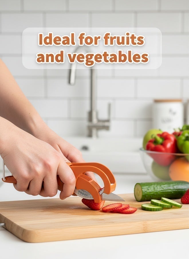DQ faith Kitchen Stainless Steel Vegetable and Fruit Slicer Multi functional Vegetable Salad and Fruit Slicer - Image 5