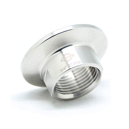 QiiMii Sanitary Female Threaded Pipe Fitting to 1.5 Inch Tri Clamp (OD 50.5mm Ferrule) (Pipe Size: 3/4" NPT) - Image 4
