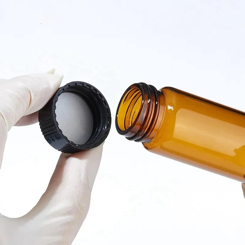 BKMAMLAB 30ml Amber Small Glass Vials 30pcs with Screw Caps(30pcs) - Image 5