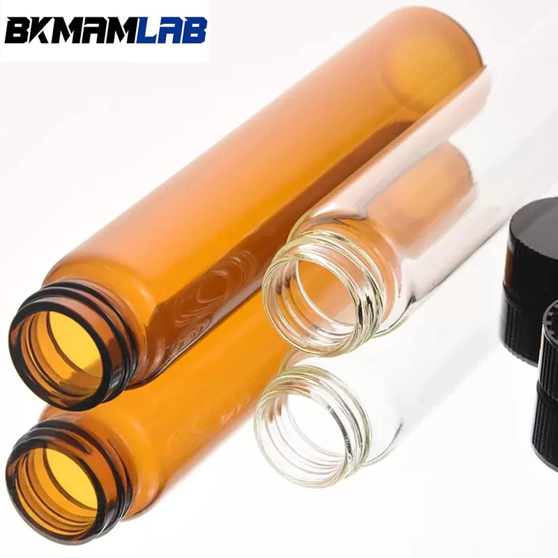BKMAMLAB 30ml Amber Small Glass Vials 30pcs with Screw Caps(30pcs) - Image 4