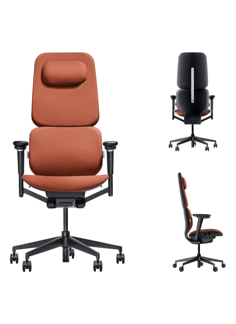 NAVODESK NAVO ATOM, Minimal Aesthetic & Ergonomic Office Chair, Slim & Sleek Premium Home Office Desk Chair with Ajustable Seat Depth, Lumbar Support and 4D Armrests 