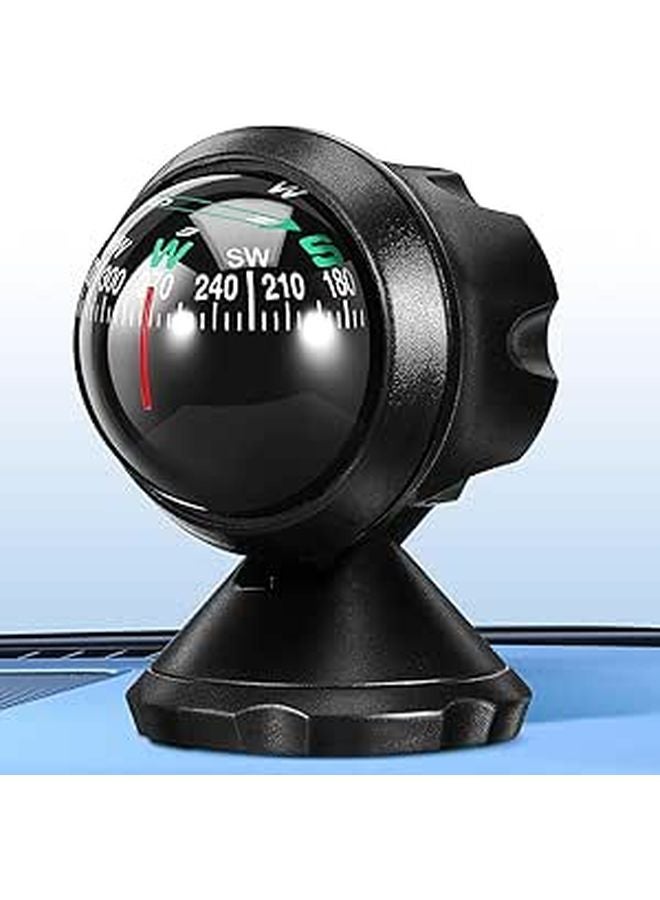 Adhesive Dashboard Compass Ball for Car Navigation Outdoor Travel Camping SUV - Image 1