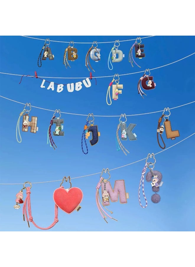 Labubu Heart Password Series Blind Box Letter Pendant D (1PC) - Image 2