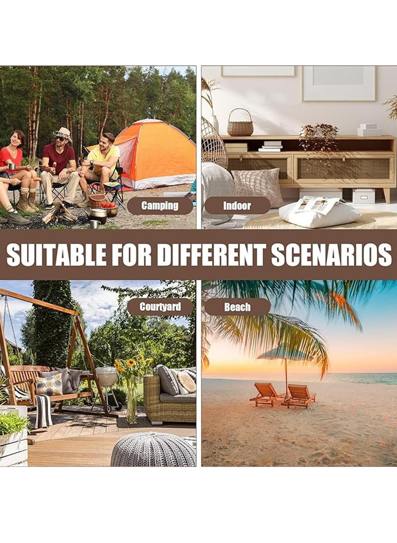 VUCATIN - Inflatable Couch Outdoor Air Sofa Blow Up Couches for Camping Double Inflatable Couch Chair Blow Up Couch Lounger for Home Living Room Indoor Air Sofa Mattress for Adults (Khaki Double Size) - Image 1