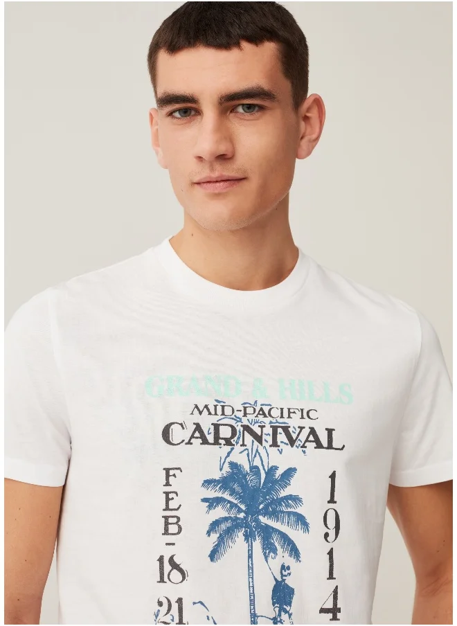 Ovs Grand&Hills cotton T-shirt with print