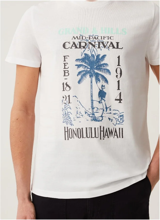 او في اس Grand&Hills cotton T-shirt with print