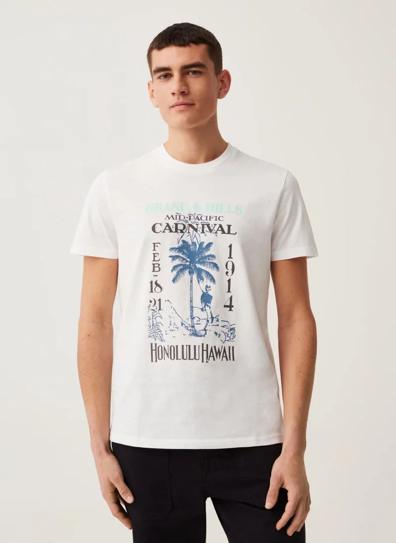 او في اس Grand&Hills cotton T-shirt with print