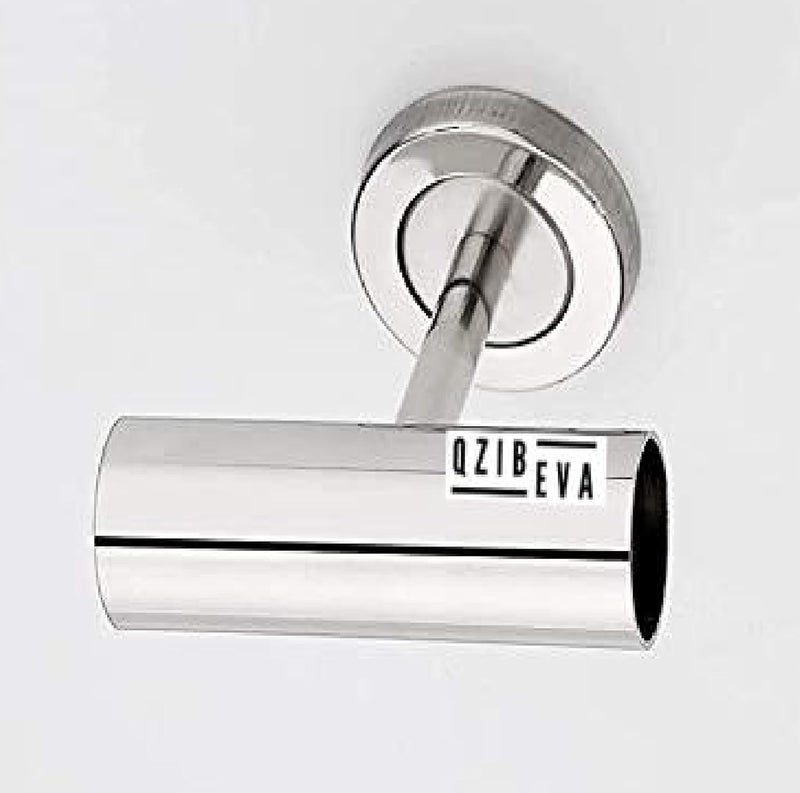 QZIBEVA Pack 1 Pcs Steel Curtain Rod Jointer Connector Bracket Support Silver for 1 Inch Rods Ceiling Wall Support Item Code CST6 - Image 4