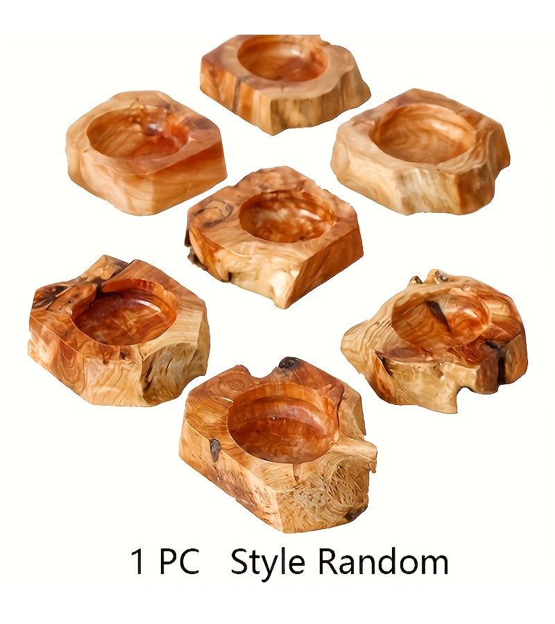Random Style Wooden Ashtray Large Size For Living Room Home - Image 1