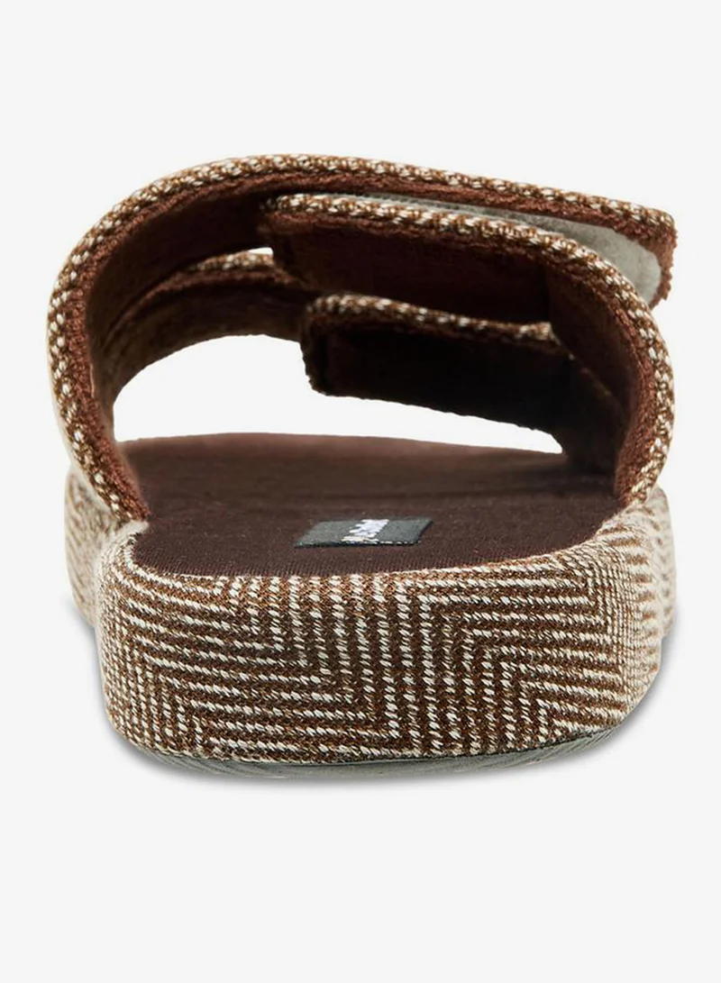 Le Confort BROWN Men Hook and Loop Strap Bedroom Slippers for Men | Best Price UAE