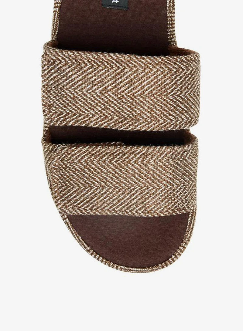 Le Confort BROWN Men Hook and Loop Strap Bedroom Slippers for Men | Best Price UAE