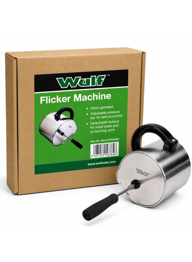 Wulf Flicker Machine Stainless Steel Hand Operated Texture Sprayer with Adjustable Pressure Control and Detachable Reducer for Wall Texture Finishing and Touch-Up Work - Image 1