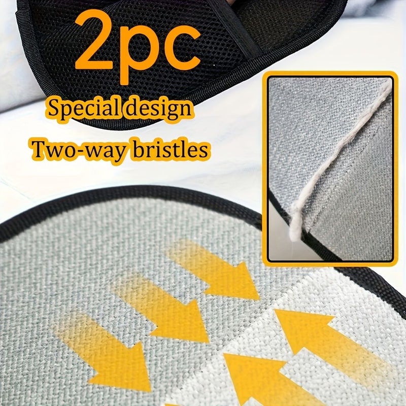 Black Five Finger Pet Hair Removal Gloves for Cats Dogs Sofa Car - Image 3