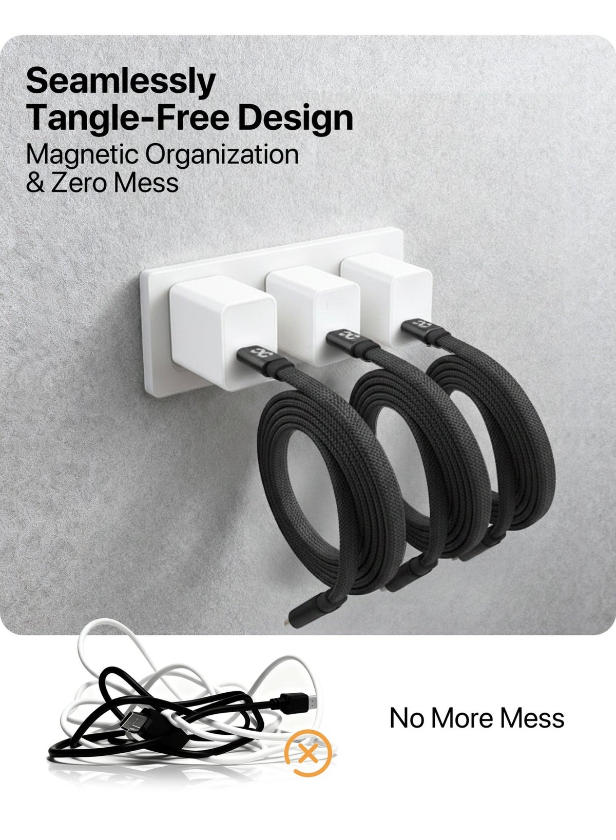 Infinity Mag Loop 100W Usb-C To Usb-C Magnetic Cable 1M - Black