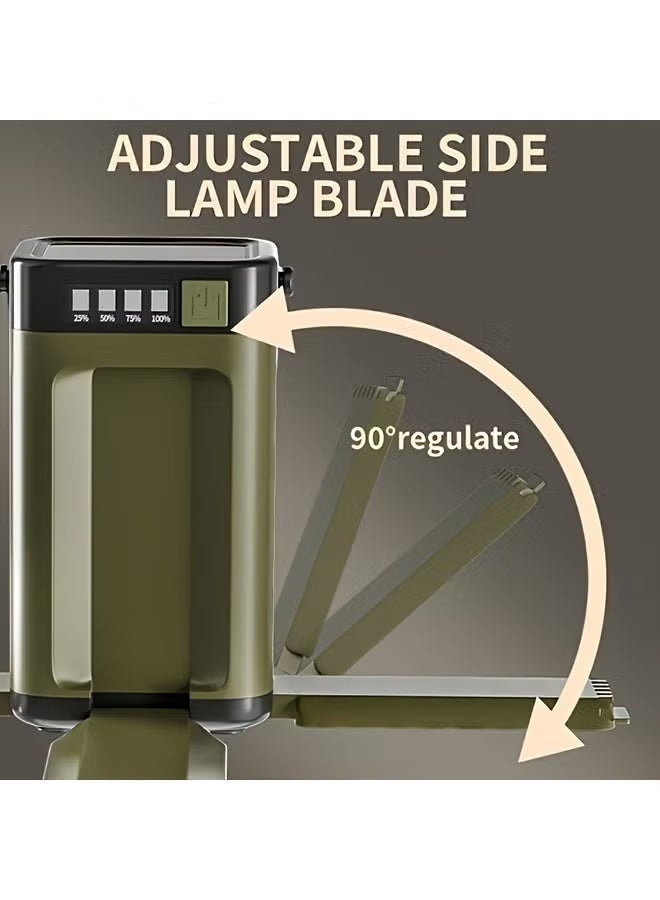 NIBEMINENT Portable Camping Lamp - Solar Charging, USB Power Bank, SOS Emergency Light, 6 Modes, IPX4 Waterproof, 266g Ultra-Light with Hook for Emergency, Camping, Hiking - Image 3