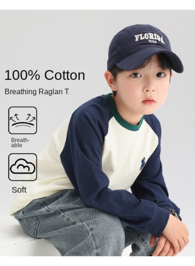 Zuoxi Boys' Long Sleeve Cotton T-shirt | Spring/autumn Base Layer | Kids' Hoodie | Stylish Loose Top | Big Boys' Clothing - Image 1