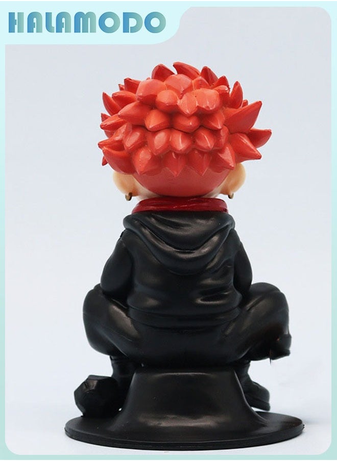 HALAMODO Jujutsu Kaisen 12cm Super - cute Chibi Nikaido Itadori in a Sitting Pose Figurine for Stunning Desktop Decoration Gift  - Image 3