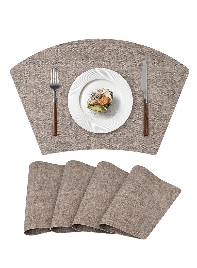 Vparty Set of 4 Vinyl Placemats – Heat-Resistant, Waterproof, and Easy-to-Clean Faux Leather Table Mats, Durable Dining Mats for Kitchen, Patio, Dining Room, Non-Slip Table Protectors, Stylish and Functional Table Mats  - Image 1