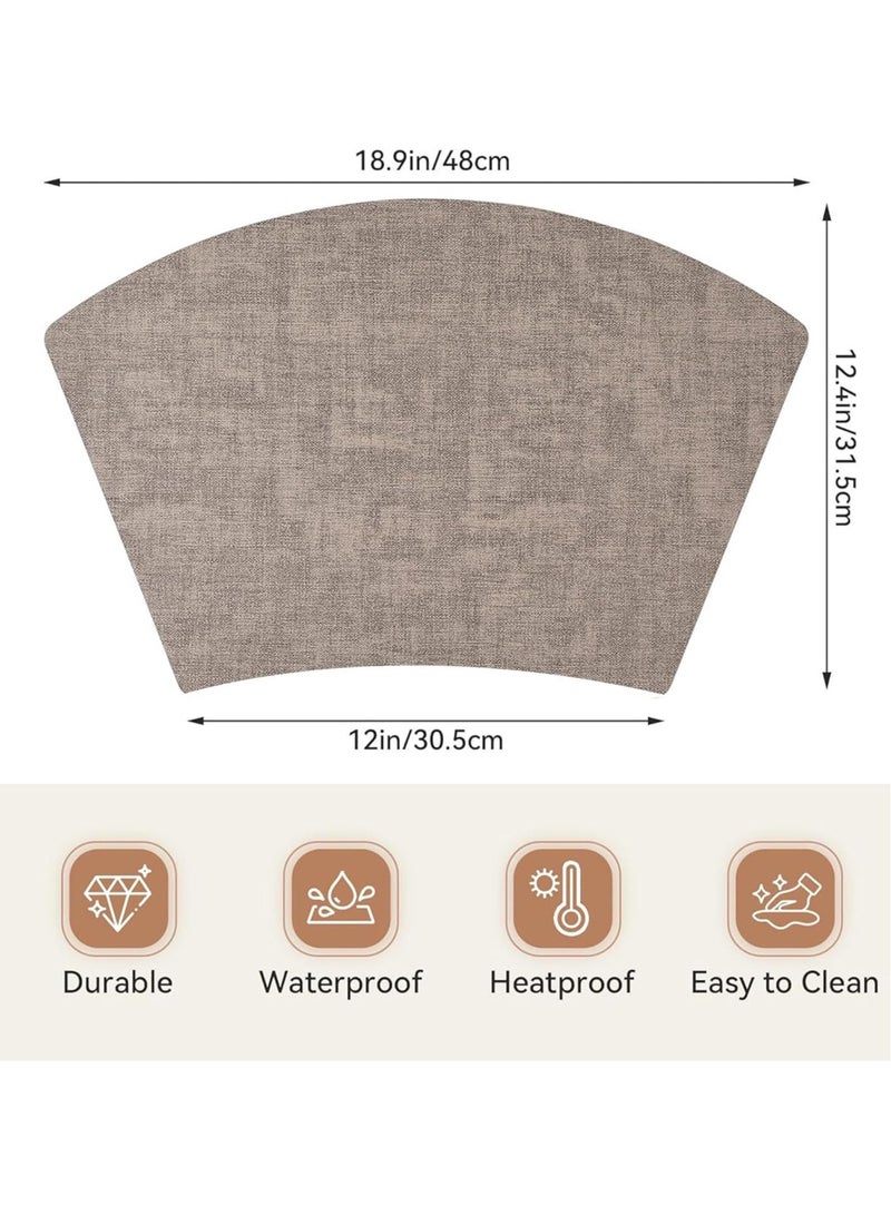 Vparty Set of 4 Vinyl Placemats – Heat-Resistant, Waterproof, and Easy-to-Clean Faux Leather Table Mats, Durable Dining Mats for Kitchen, Patio, Dining Room, Non-Slip Table Protectors, Stylish and Functional Table Mats  - Image 2