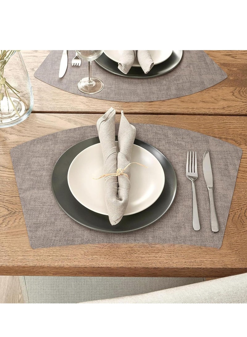 Vparty Set of 4 Vinyl Placemats – Heat-Resistant, Waterproof, and Easy-to-Clean Faux Leather Table Mats, Durable Dining Mats for Kitchen, Patio, Dining Room, Non-Slip Table Protectors, Stylish and Functional Table Mats  - Image 3