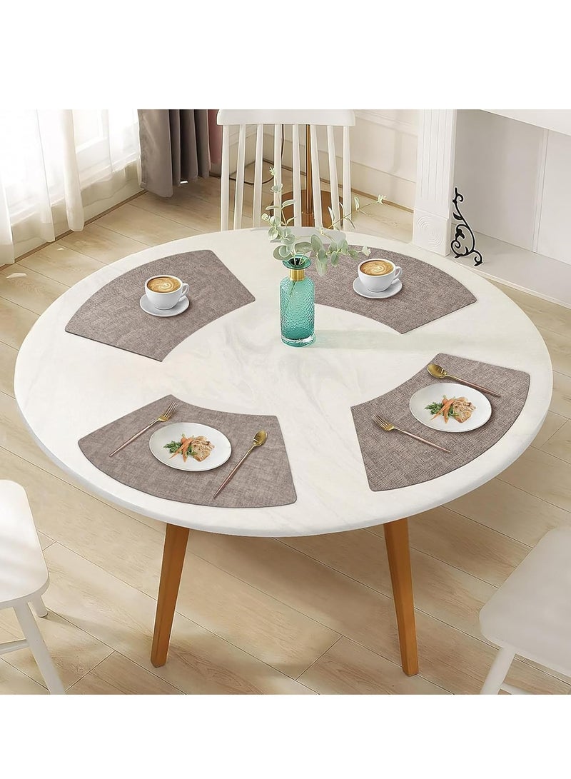 Vparty Set of 4 Vinyl Placemats – Heat-Resistant, Waterproof, and Easy-to-Clean Faux Leather Table Mats, Durable Dining Mats for Kitchen, Patio, Dining Room, Non-Slip Table Protectors, Stylish and Functional Table Mats  - Image 4
