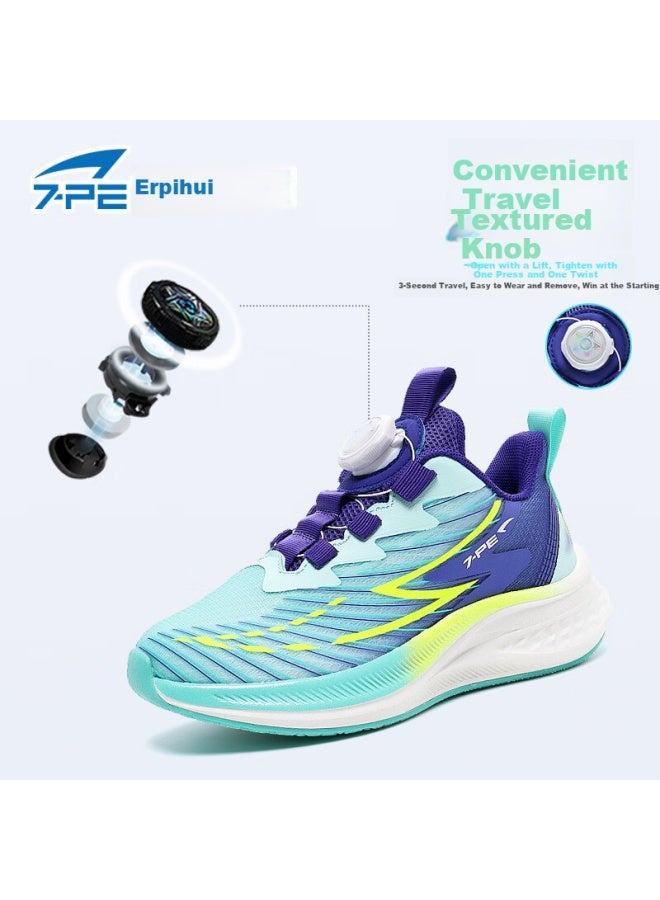 7-pe Boys' Shoes Spring New Breathable Mesh Youth Sports Training Shock-absorbing Carbon Plate Running Shoes - Image 3