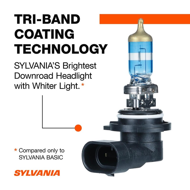 SYLVANIA - 9006 SilverStar Ultra - High Performance Halogen Headlight Bulb, High Beam, Low Beam and Fog Replacement Bulb, Brightest Downroad with Whiter Light, Tri-Band Technology (Contains 2 Bulbs) - Image 4