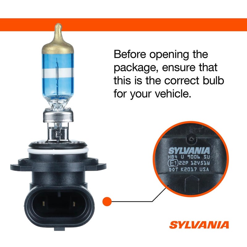 SYLVANIA - 9006 SilverStar Ultra - High Performance Halogen Headlight Bulb, High Beam, Low Beam and Fog Replacement Bulb, Brightest Downroad with Whiter Light, Tri-Band Technology (Contains 2 Bulbs) - Image 3
