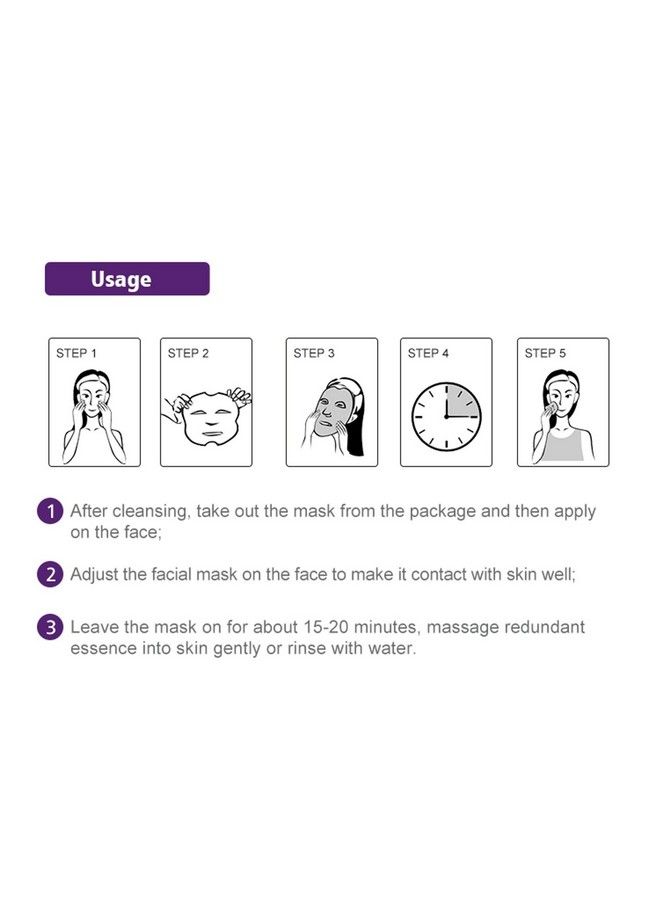 MOND'SUB Lavender Soothing & Firming Facial Mask Sheets Pack Of 5 X 20Ml - Image 5