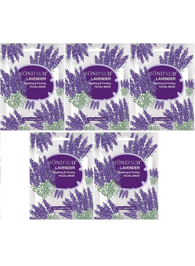 MOND'SUB Lavender Soothing & Firming Facial Mask Sheets Pack Of 5 X 20Ml - Image 2