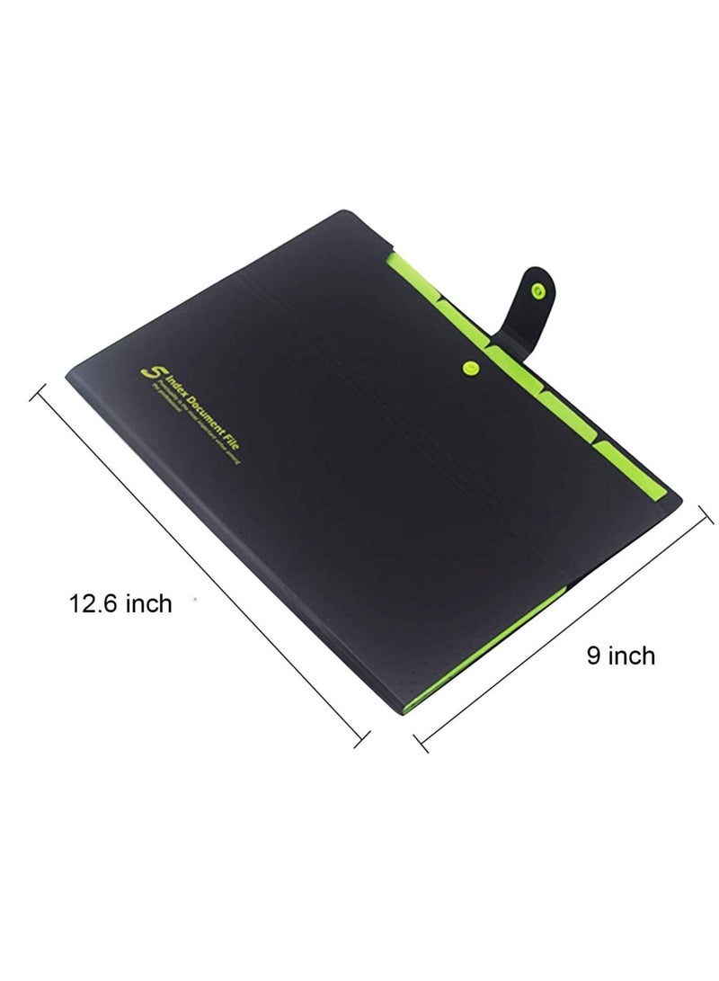 Zikra 4 Pack Expanding File Folders 6 Pockets, Accordion File Organizer File Folder Expanding Folders A4 Letter Size Document Organizer for School Office - Image 2