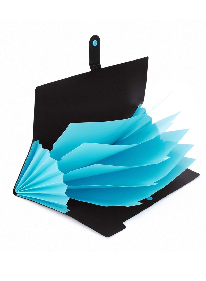 Zikra 4 Pack Expanding File Folders 6 Pockets, Accordion File Organizer File Folder Expanding Folders A4 Letter Size Document Organizer for School Office - Image 4