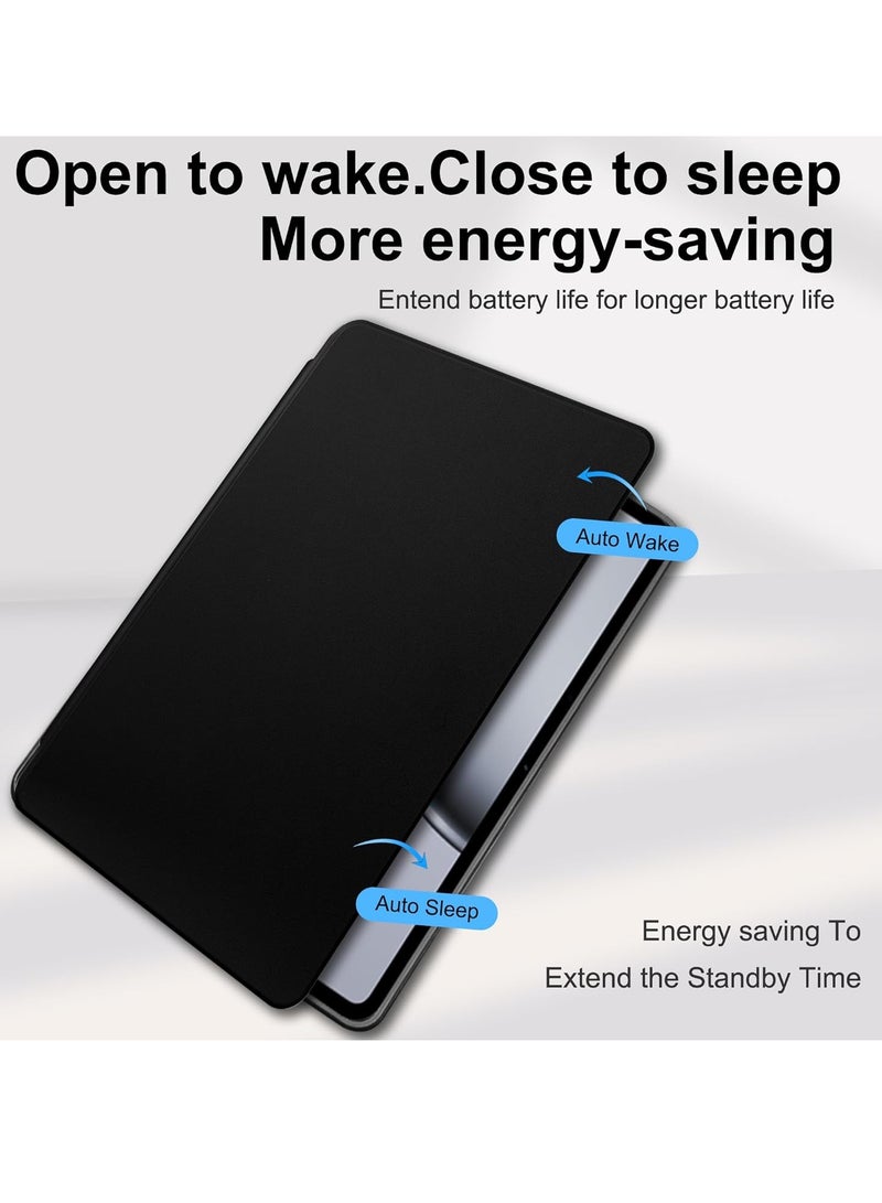 كاست ويف PU Leather Cover for Oneplus Pad 2, Protective Tablet Cover, PU Leather + Transparent Acrylic Case, with Swivel Stand/Pen Slot Position, Slim Stand, for Oneplus Pad 2 (2024) 12.1 - Image 5