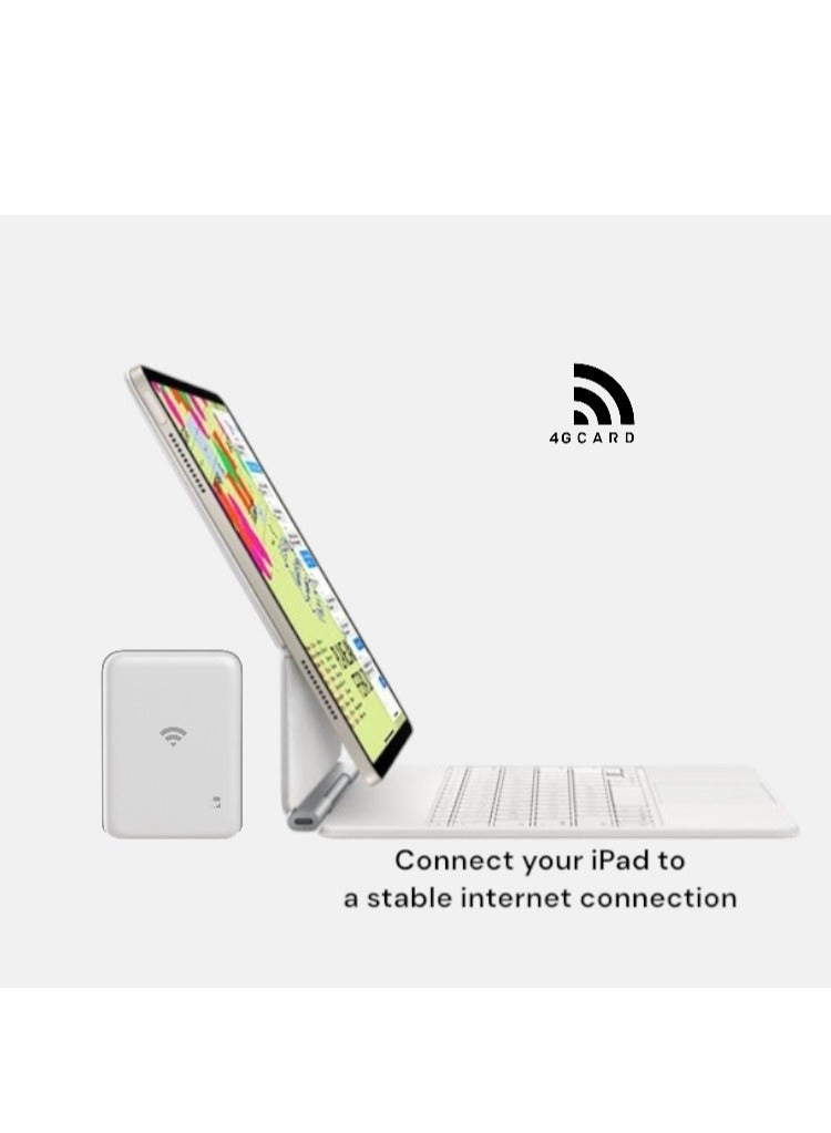 4GCARD1624/Portable Wi-Fi Router / 4100mAh / 10 Connected Devices / Travel /4G / LTE Home & Outdoor Portable Router for Office and Home/Desert color image 6