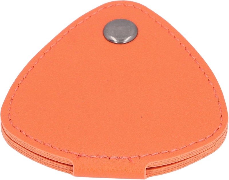 Guitar Pick Storage Bag, 6 Slot PU Leather Holder with Metal Buckle for Guitar Picks, Compact Portable Pouch for Guitarists Beginners (Orange) - Image 5