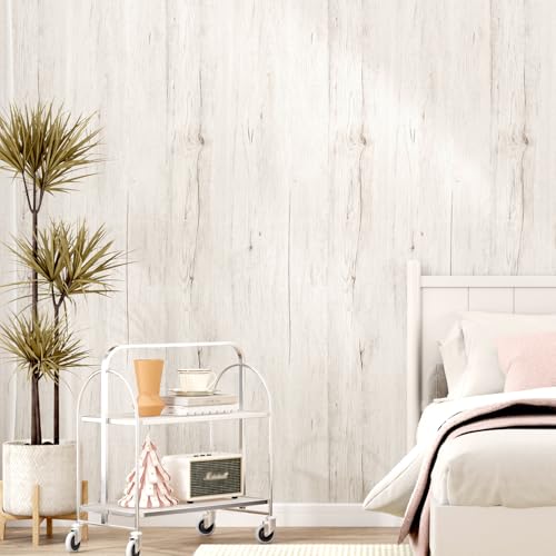 Wallderful Light Oak Wood Contact Paper for Countertops Beige White Wood Wallpaper Peel and Stick Removable Waterproof Wooden Grain Contact Paper for Bathroom Kitchen Countertop Cabinets Liner Bedroom - Image 4