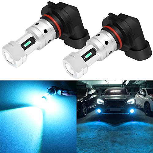PHINLION H10 Ice Blue LED Fog Light Bulbs, 3800 Lumens Super Bright 9145 9040 9045 9140 9155 LED Fog Bulb Replacement for Car Truck Fog Lamps, 8000K Non-polarity, Pack of 2 - Image 1