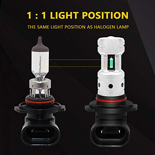 PHINLION H10 Ice Blue LED Fog Light Bulbs, 3800 Lumens Super Bright 9145 9040 9045 9140 9155 LED Fog Bulb Replacement for Car Truck Fog Lamps, 8000K Non-polarity, Pack of 2 - Image 5