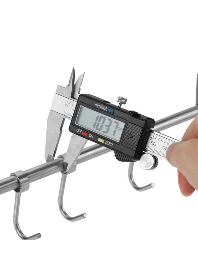 Loquat Wall Mounted Storage Organizer Rack Silver 58x4x1.8cm - Image 3