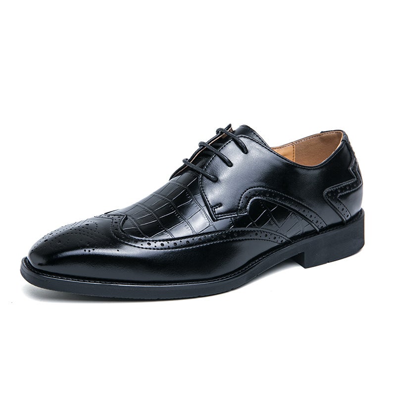 Large Size 46 Pointed Leather Shoes For Men 2025 Spring & Fall New Men'S Business Formal Wear Groom'S Wedding Shoes For Men - Image 1