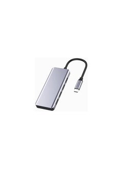 Generic 8-in-1 USB-C Hub – 4K HDMI, Ethernet, SD/microSD Reader, PD Charging, Type-C Data for Laptop, Mac, PC (Grey) 