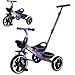 KRIDDO 2in1 Toddler Tricycle for Ages 18 Months to 5 Years Old Extended Push Handle for Effortless Push Gift Trike for Toddler 3 to 5 Year Kids Tricycle with Foldable Front Footrest Purple - Image 3